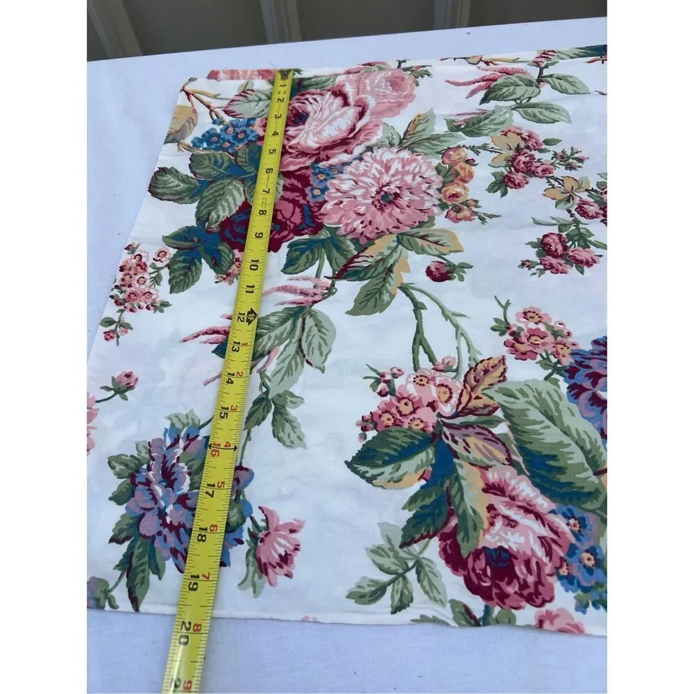 Wamsutta King ruffle flowers pillowcase vintage USA Easycare‎ Supercale 40x19